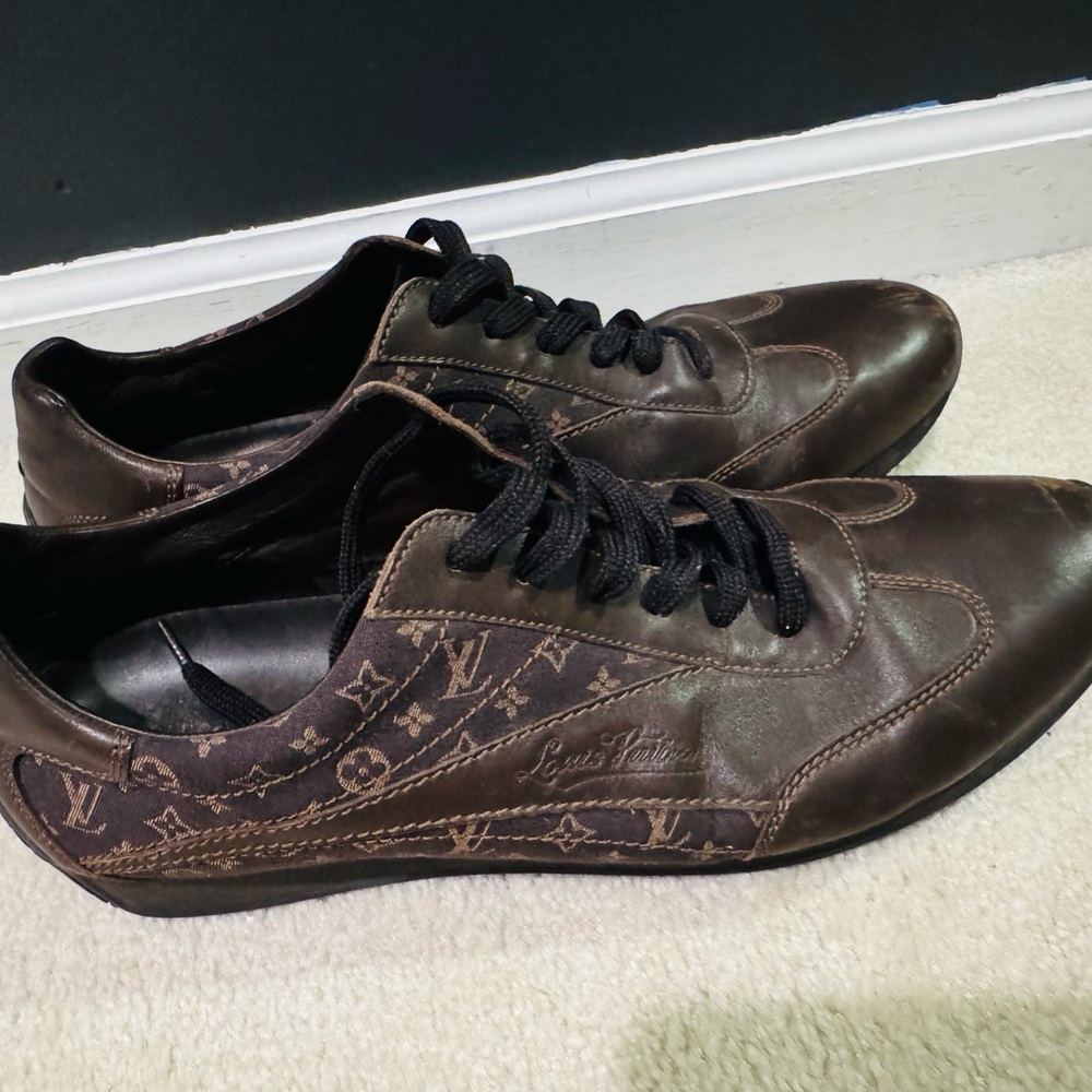 Louis Vuitton Men's Dark Brown Monogram Sneakers